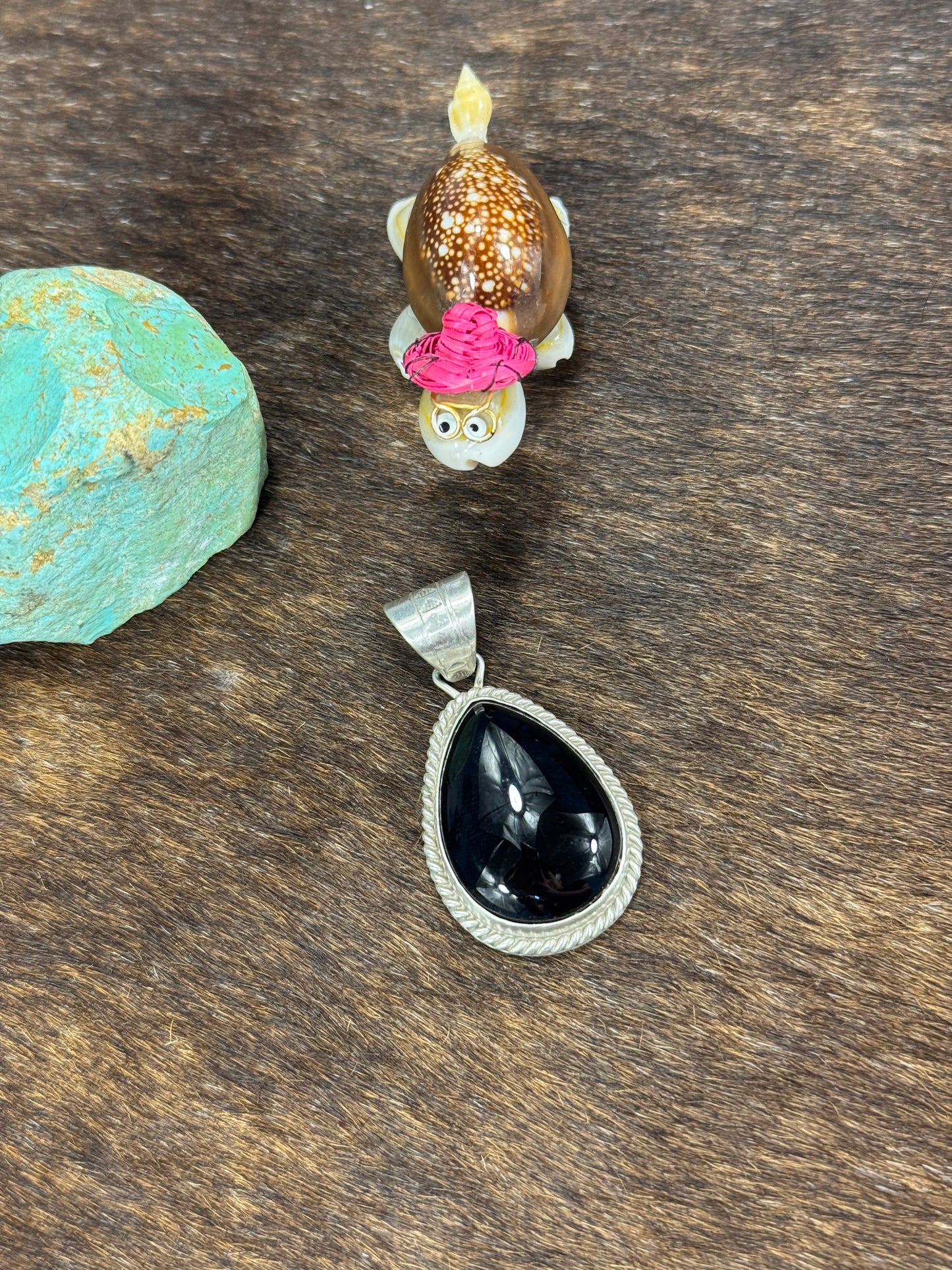 Black Onyx Teardrop Pendant