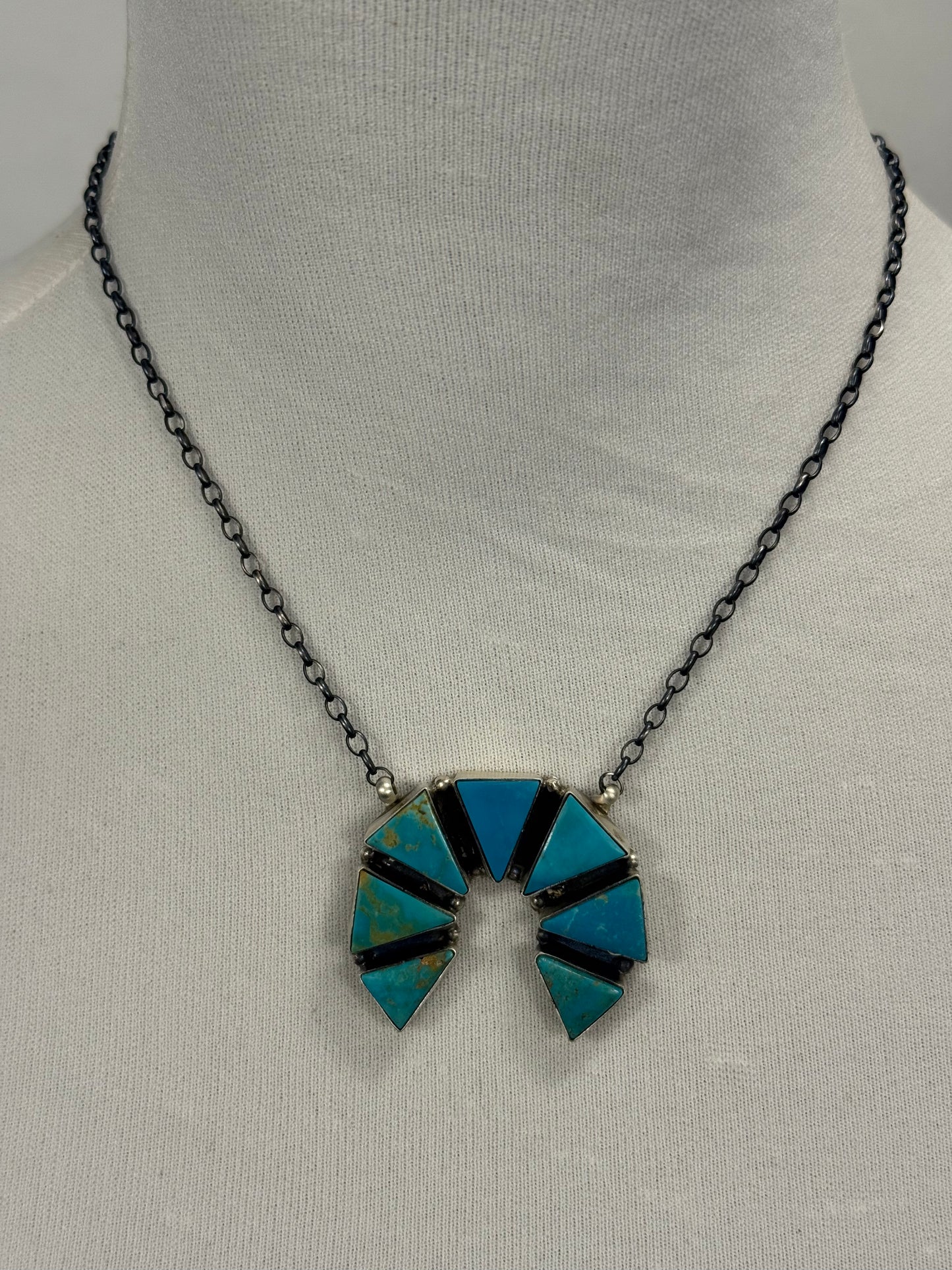 Kingman Turquoise Naja Necklace
