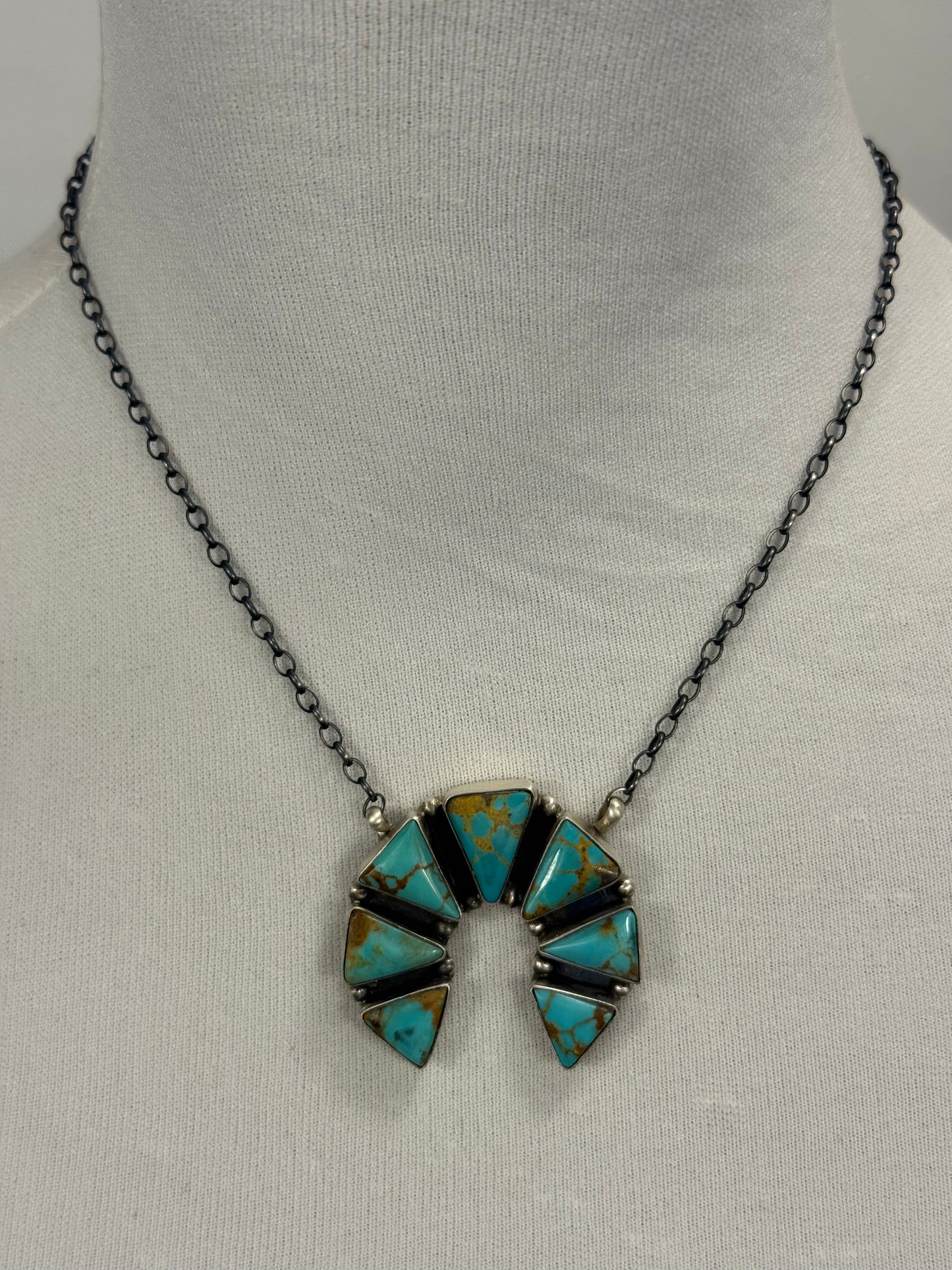 Kingman Turquoise Naja Necklace