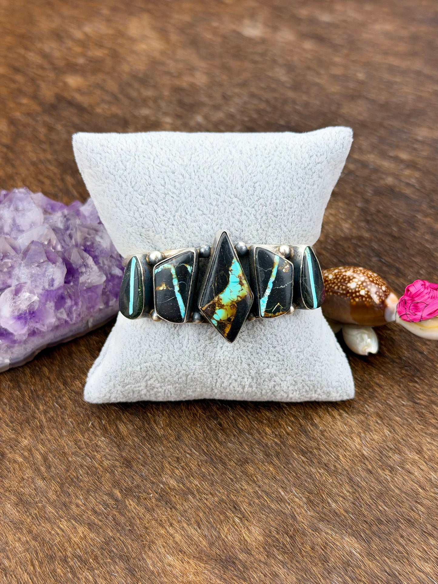 Black Jack Turquoise Row Bracelet