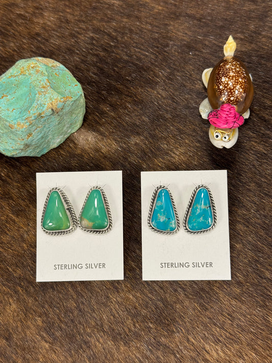 Kingman Turquoise Stud Earring