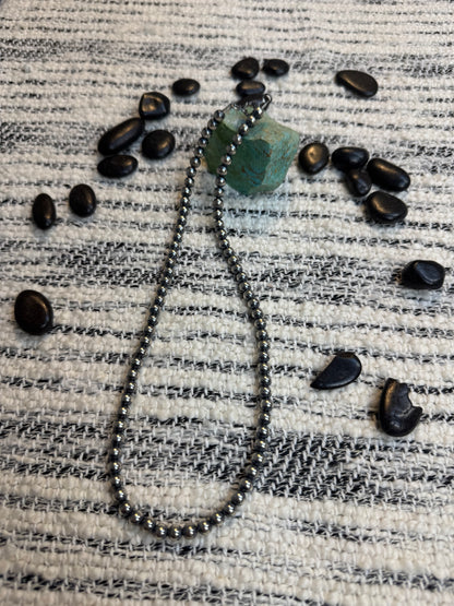 6MM " Navajo Style" Sterling Pearls Necklaces