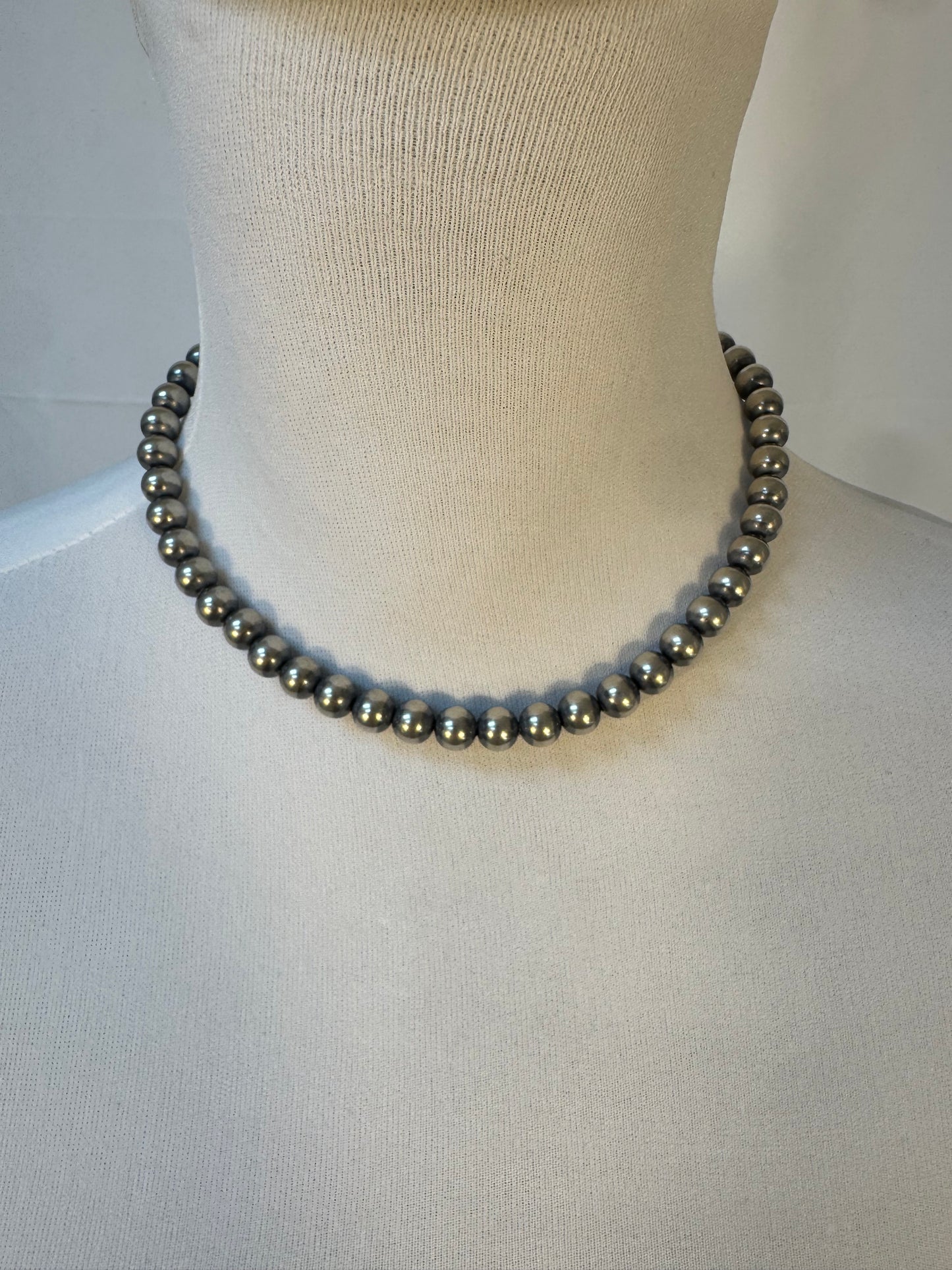 8MM Navajo Style Pearl Necklace