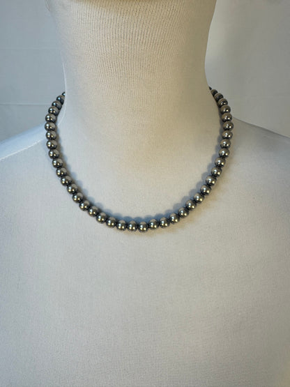 8MM Navajo Style Pearl Necklace
