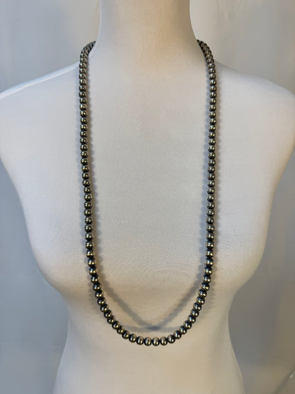 8MM Navajo Style Pearl Necklace