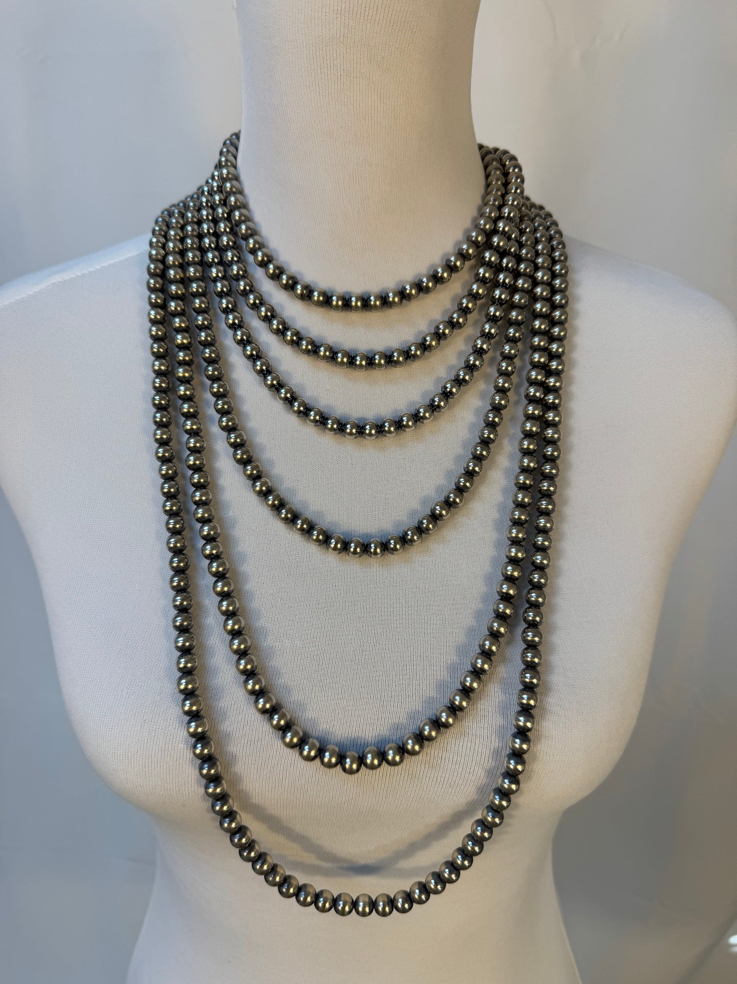 8MM Navajo Style Pearl Necklace