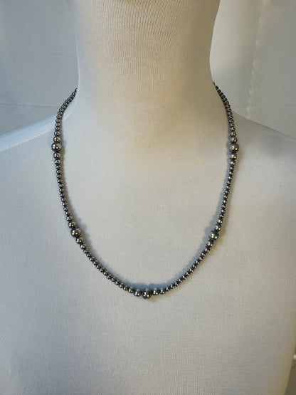 4-8MM Varied Navajo Style Pearl Necklace