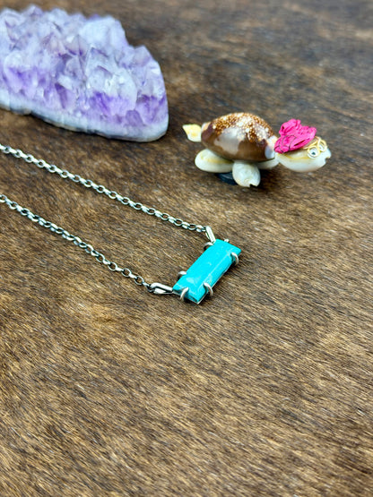 Kingman Turquoise Waterproof Sterling Silver Bar