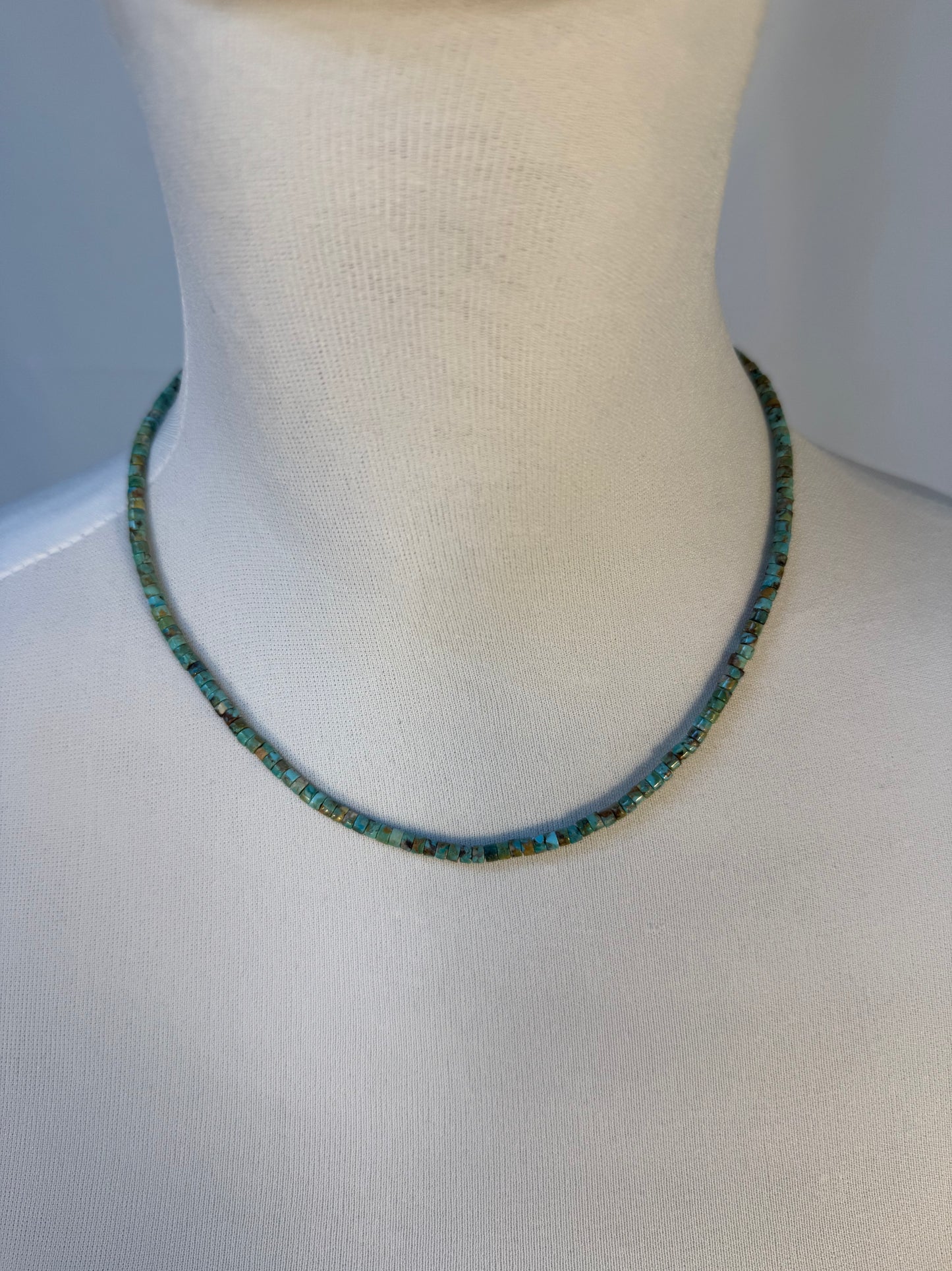 3mm Turquoise Heishi Necklace