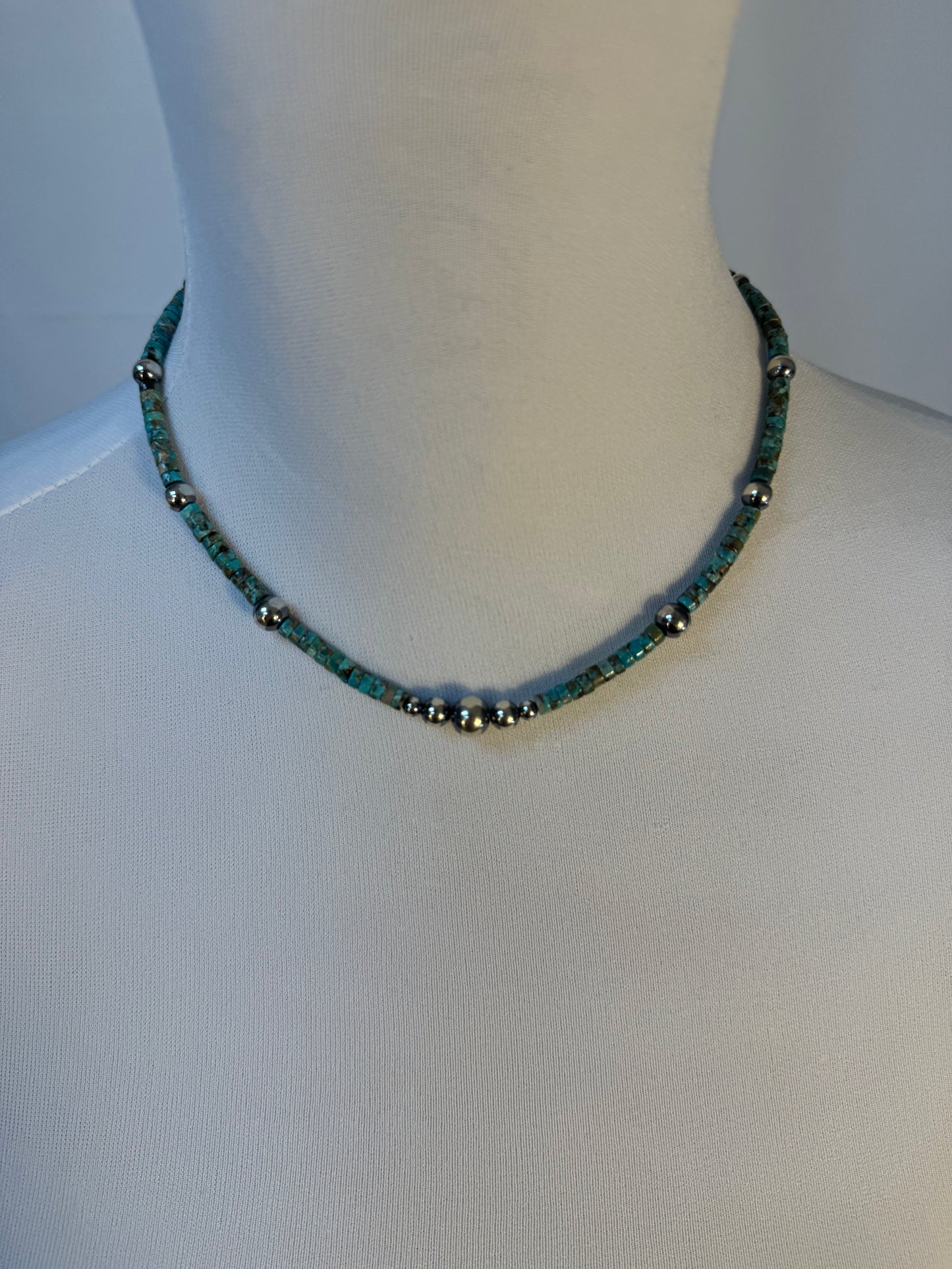 Navajo Style Beads and Heishi Necklace