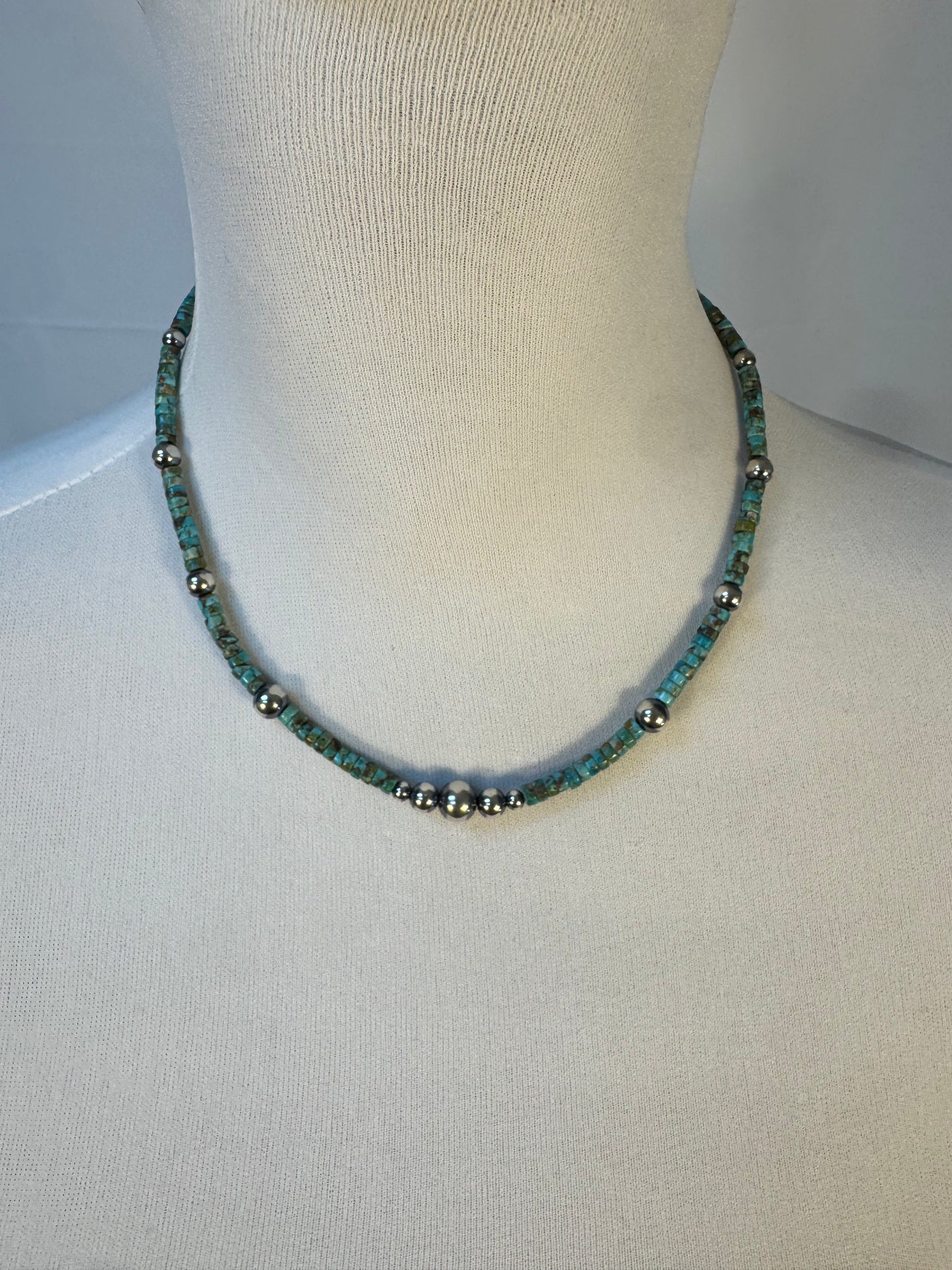 Navajo Style Beads and Heishi Necklace