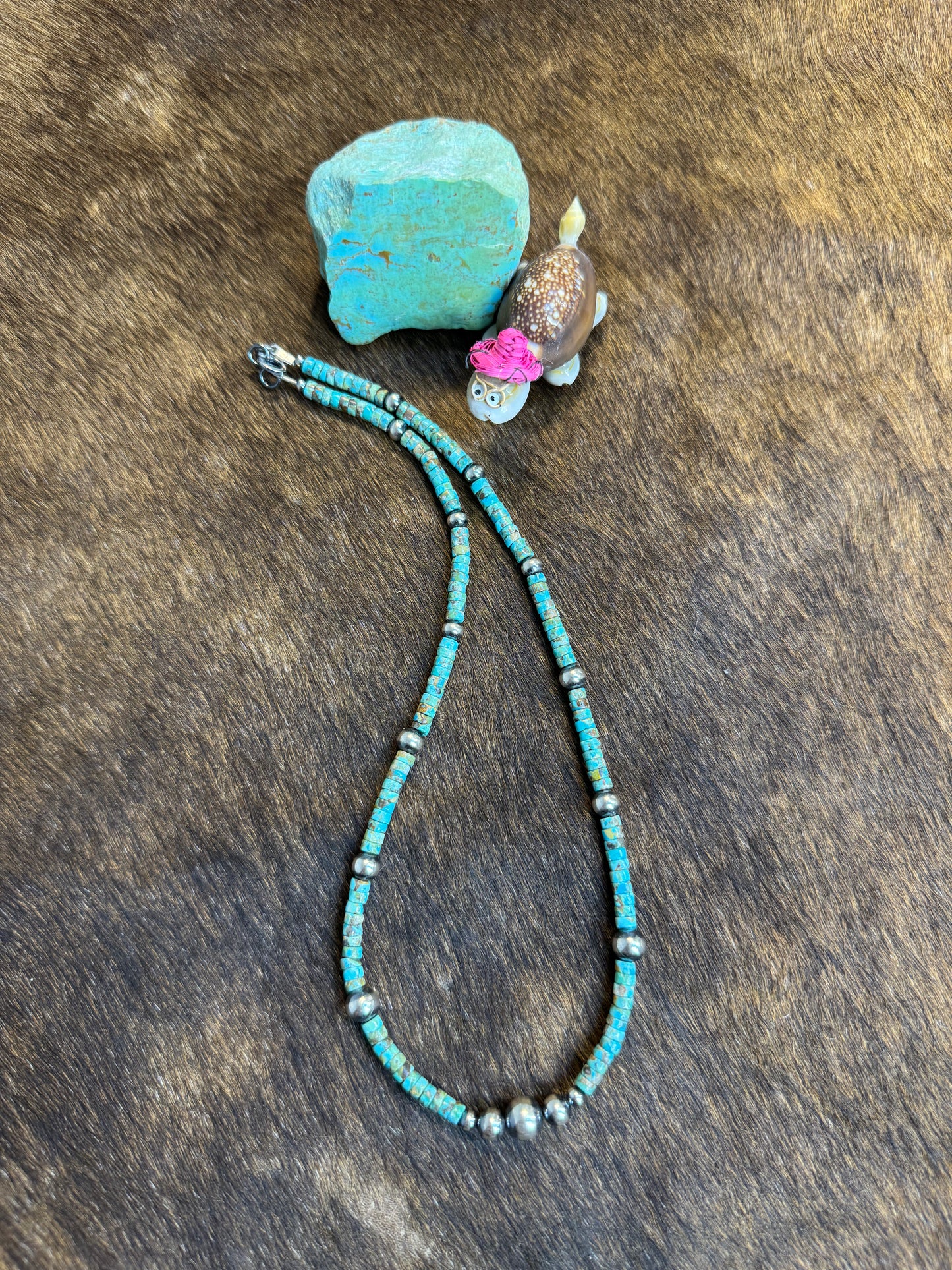 Navajo Style Beads and Heishi Necklace
