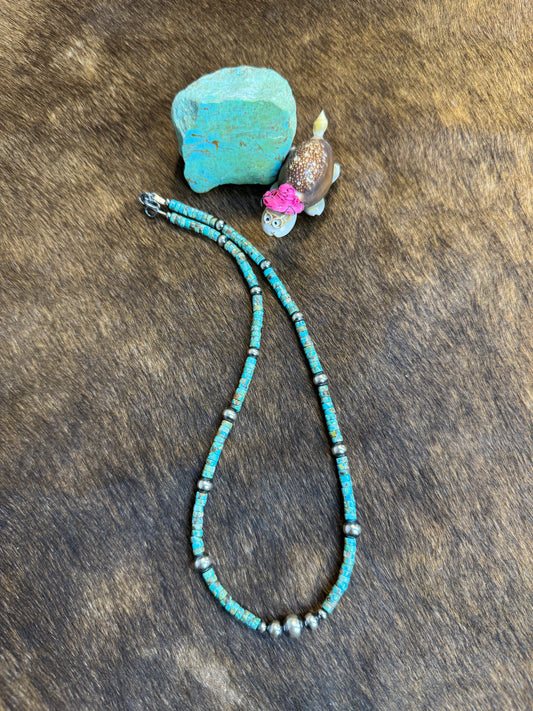 Navajo Style Beads and Heishi Necklace