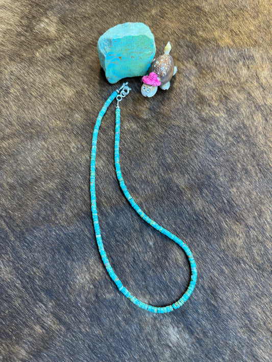 4mm Heishi Kingman Necklace