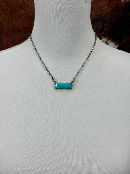 Kingman Turquoise Waterproof Sterling Silver Bar