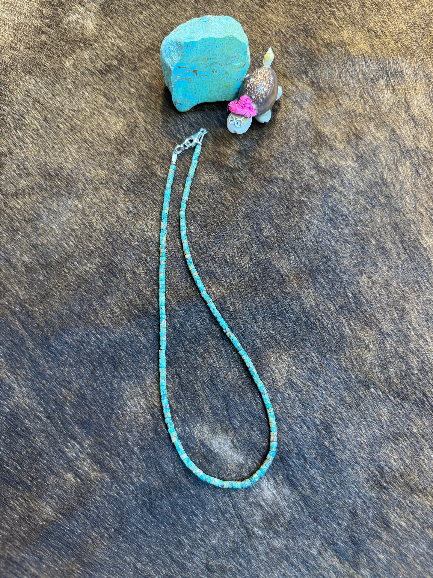 3mm Turquoise Heishi Necklace