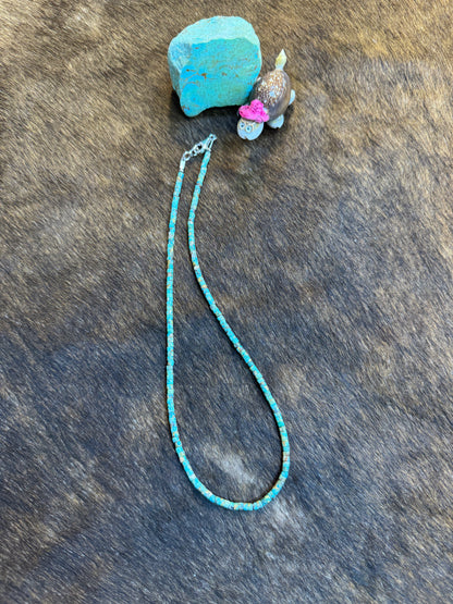 3mm Turquoise Heishi Necklace