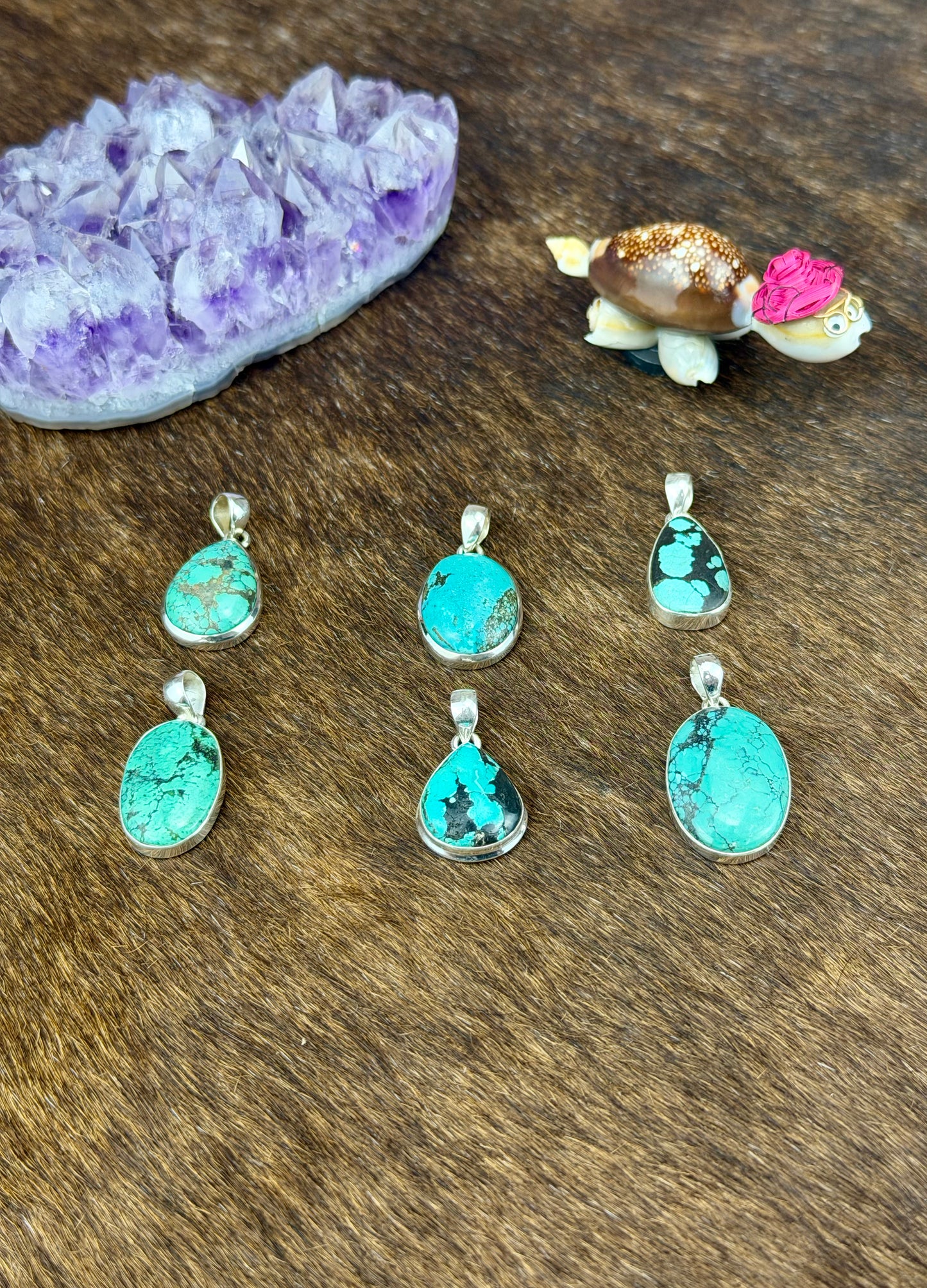 Tibetan Turquoise Sterling Silver Pendant