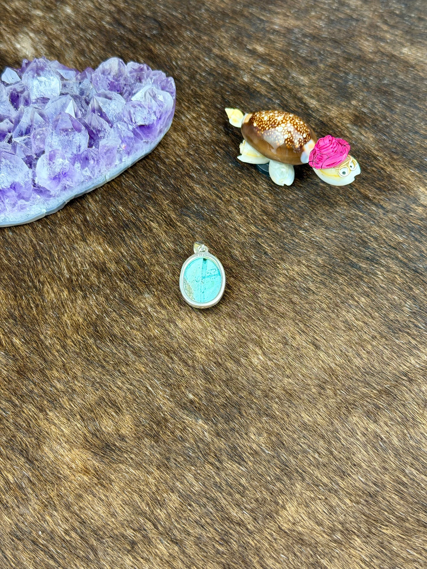 Tibetan Turquoise Sterling Silver Pendant