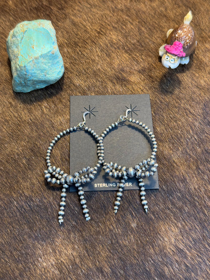 Bow Hoop Dangle Earring
