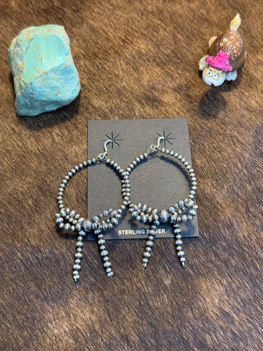 Bow Hoop Dangle Earring
