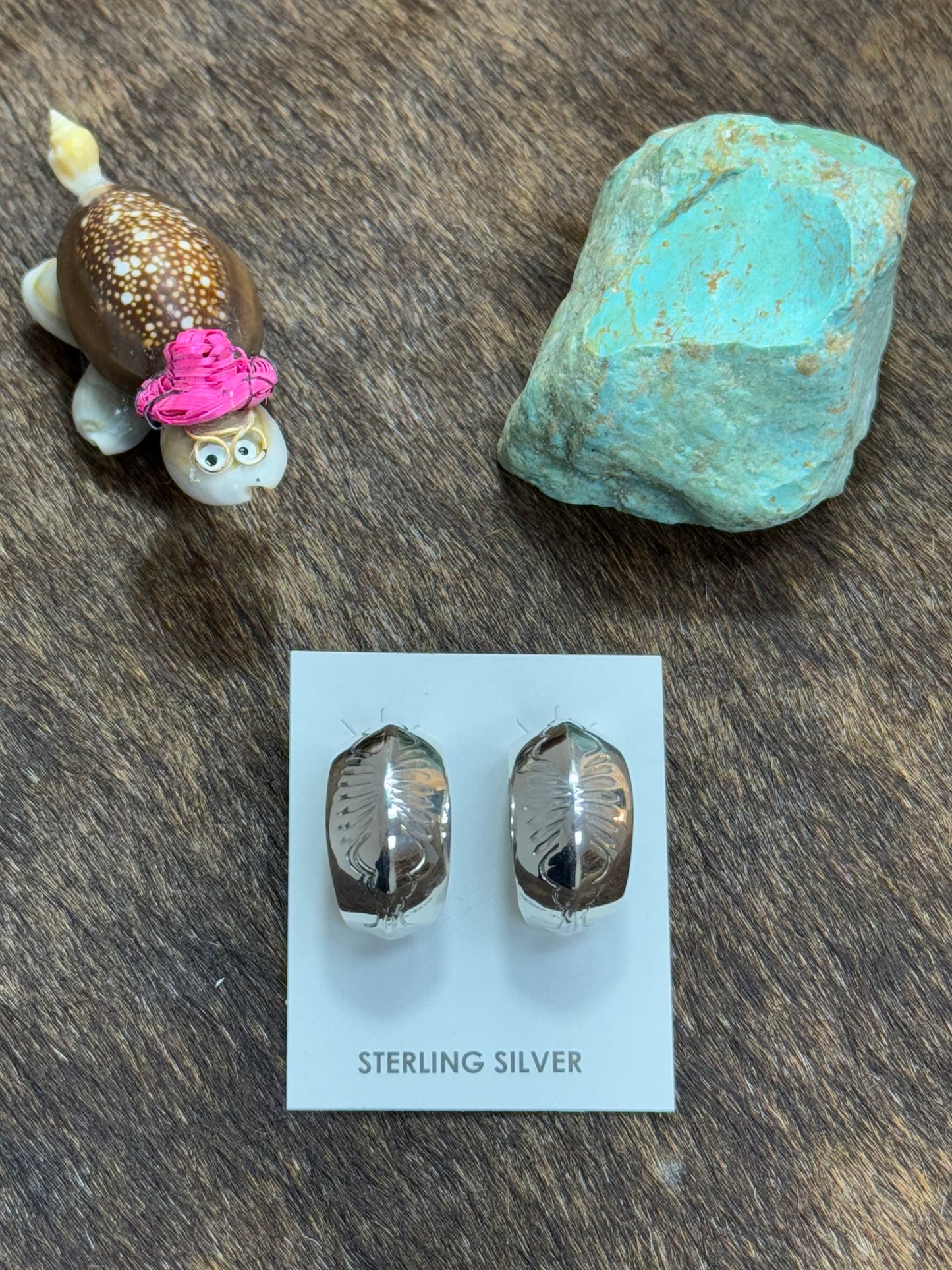 Sterling Silver Stamp Hoops