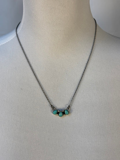3 Stone Kingman Turquoise Necklace