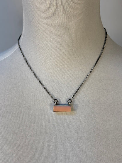 Pink Conch Bar Necklace