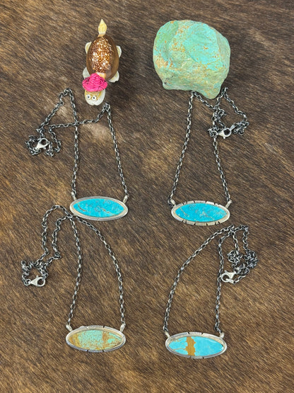 Kingman Turquoise Surfboard Necklaces