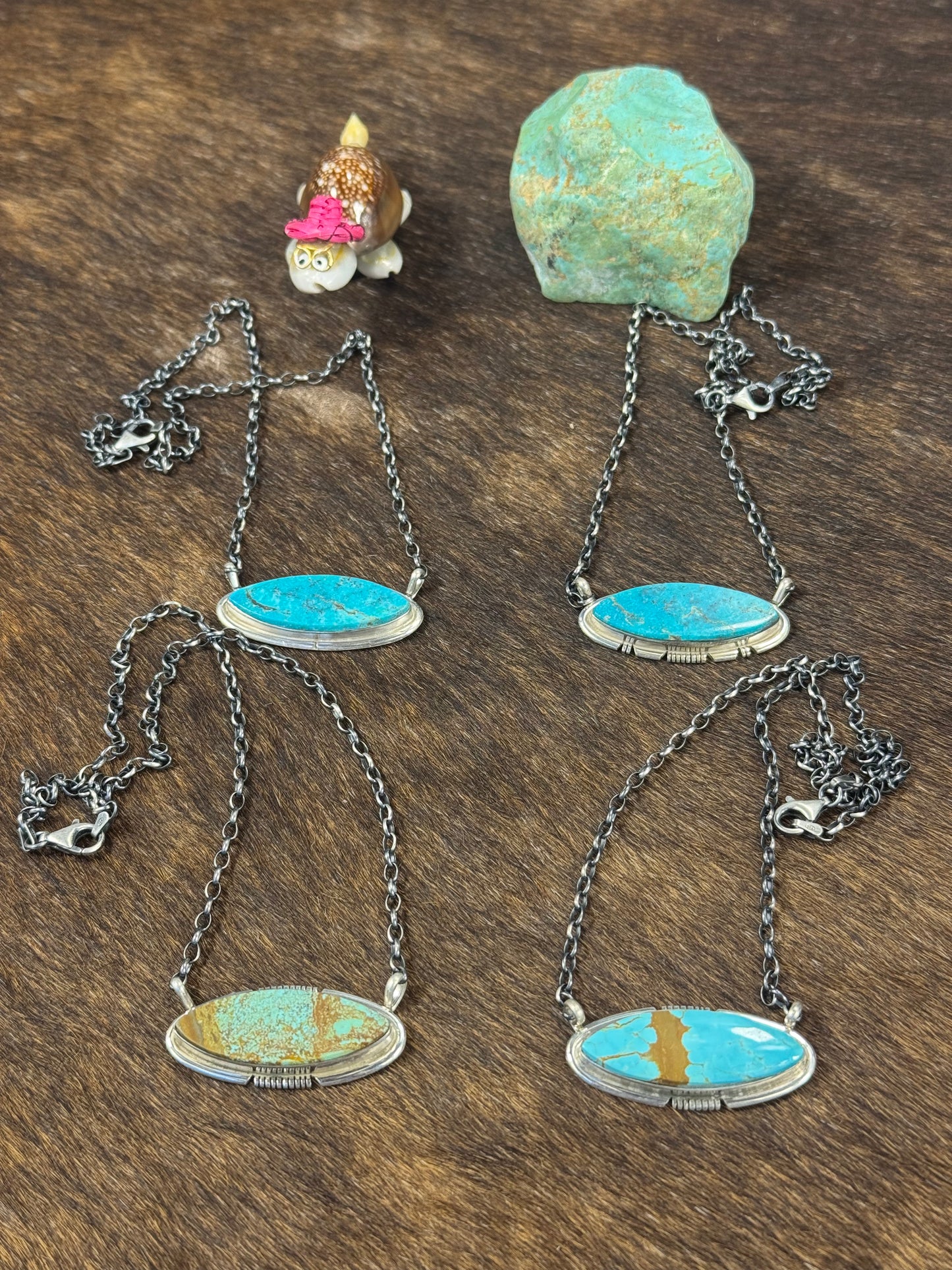 Kingman Turquoise Surfboard Necklaces