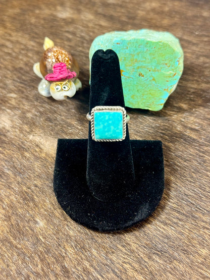Kingman Turquoise Square Ring