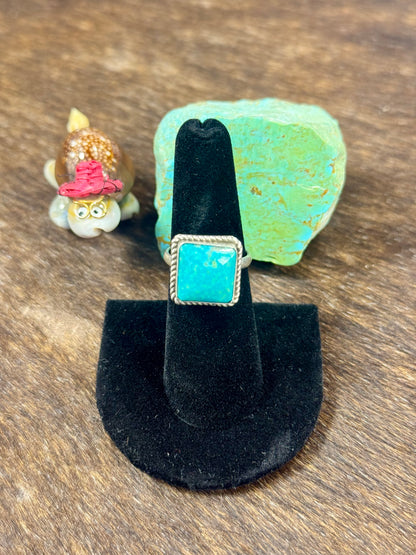 Kingman Turquoise Square Ring