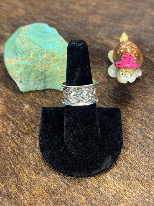 Sterling Silver Heart Wrapped Ring