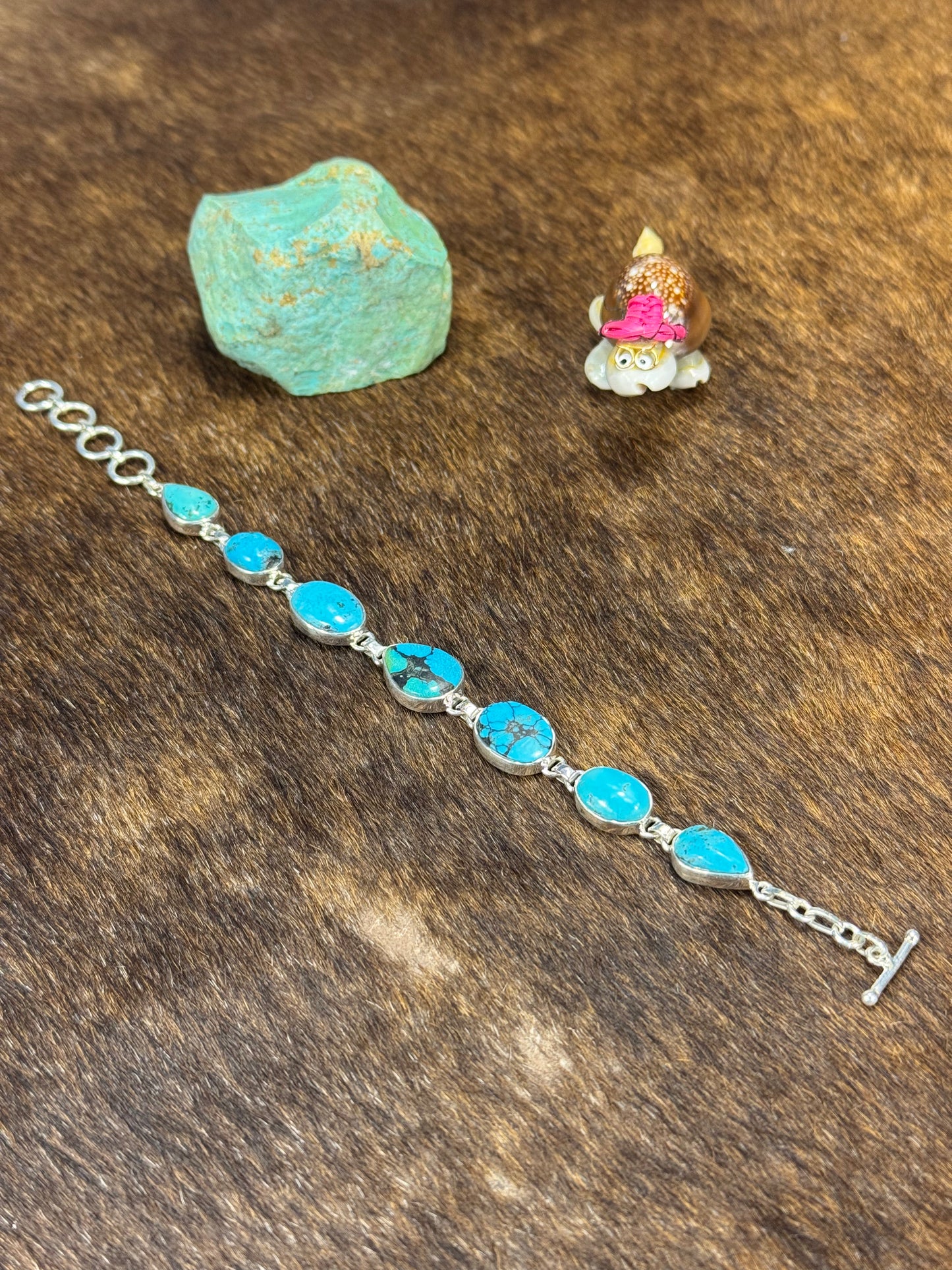 Tibetan Turquoise Link Bracelet