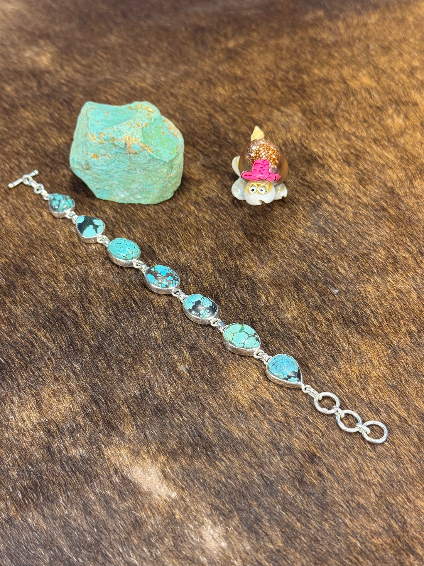 Tibetan Turquoise Link Bracelet