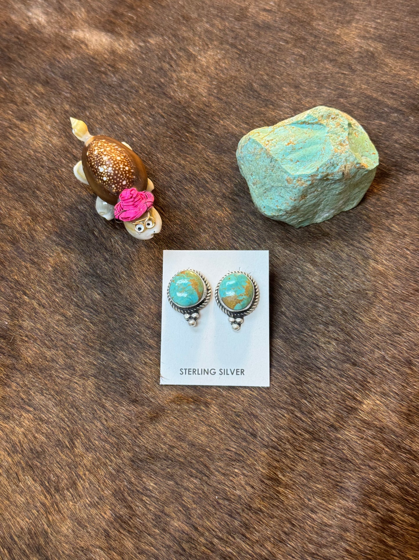 Kingman Turquoise Stud Earrings