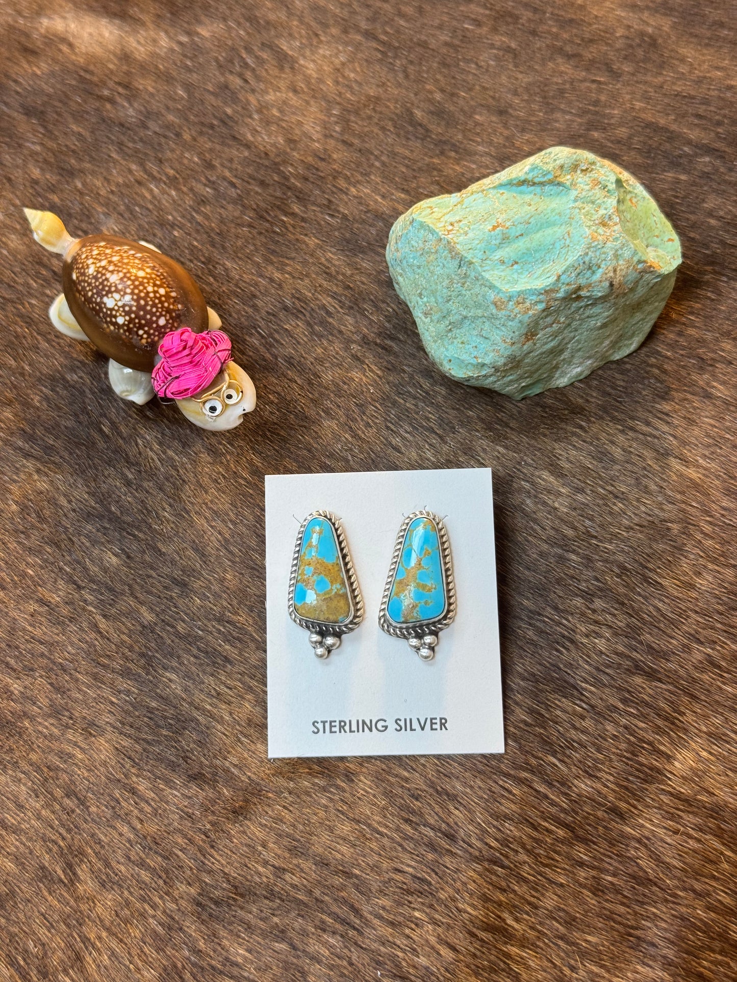Kingman Turquoise Stud Earrings