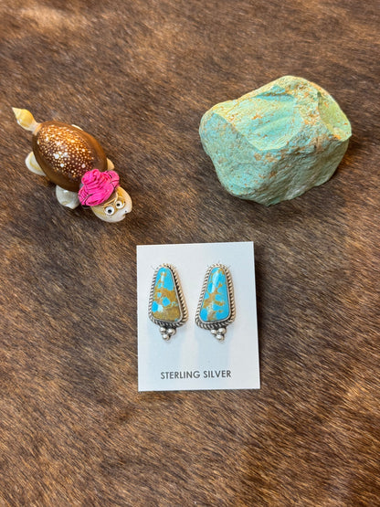 Kingman Turquoise Stud Earrings