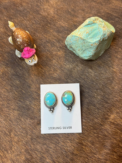 Kingman Turquoise Stud Earrings