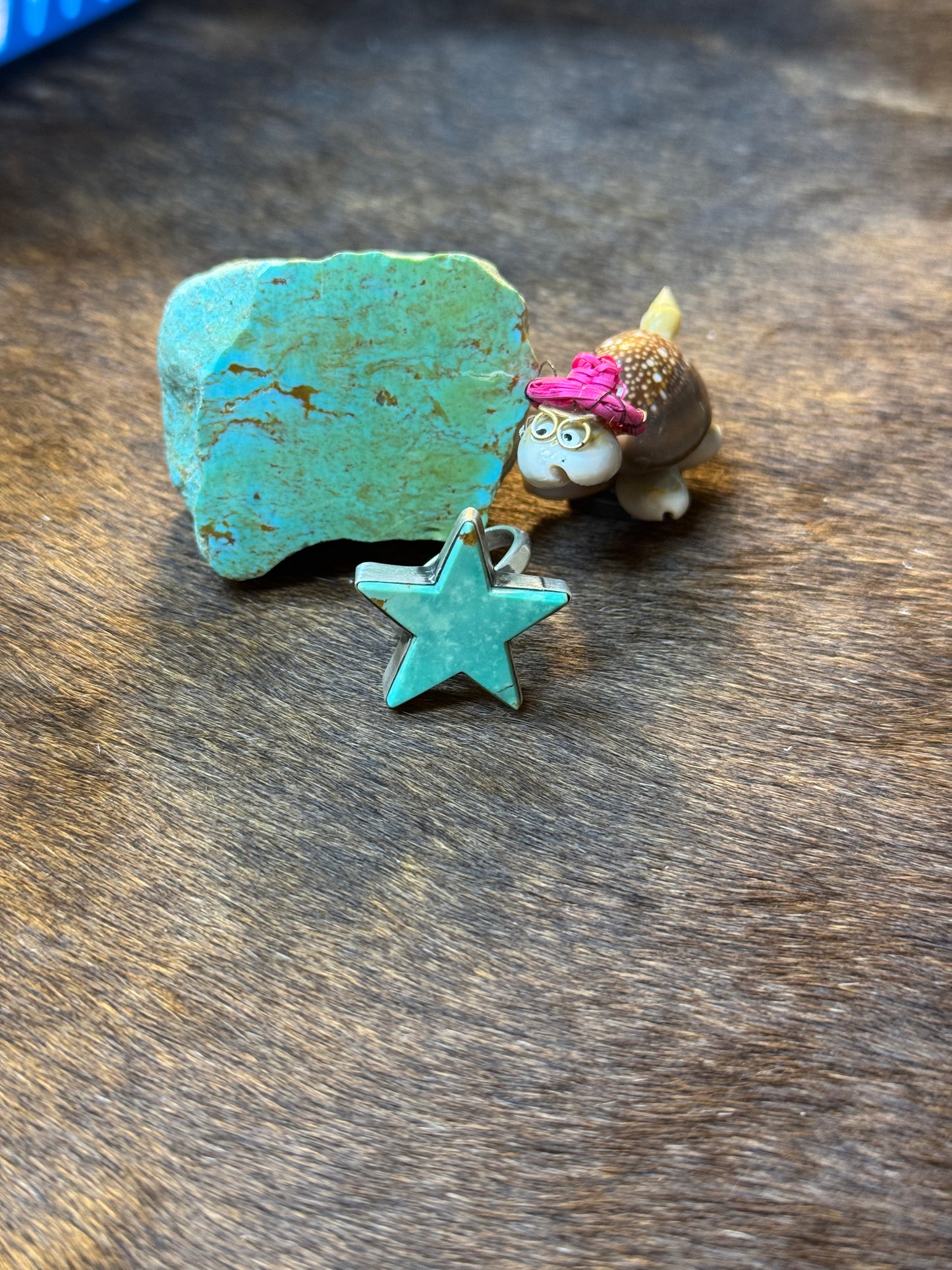 Kingman Turquoise Star Ring