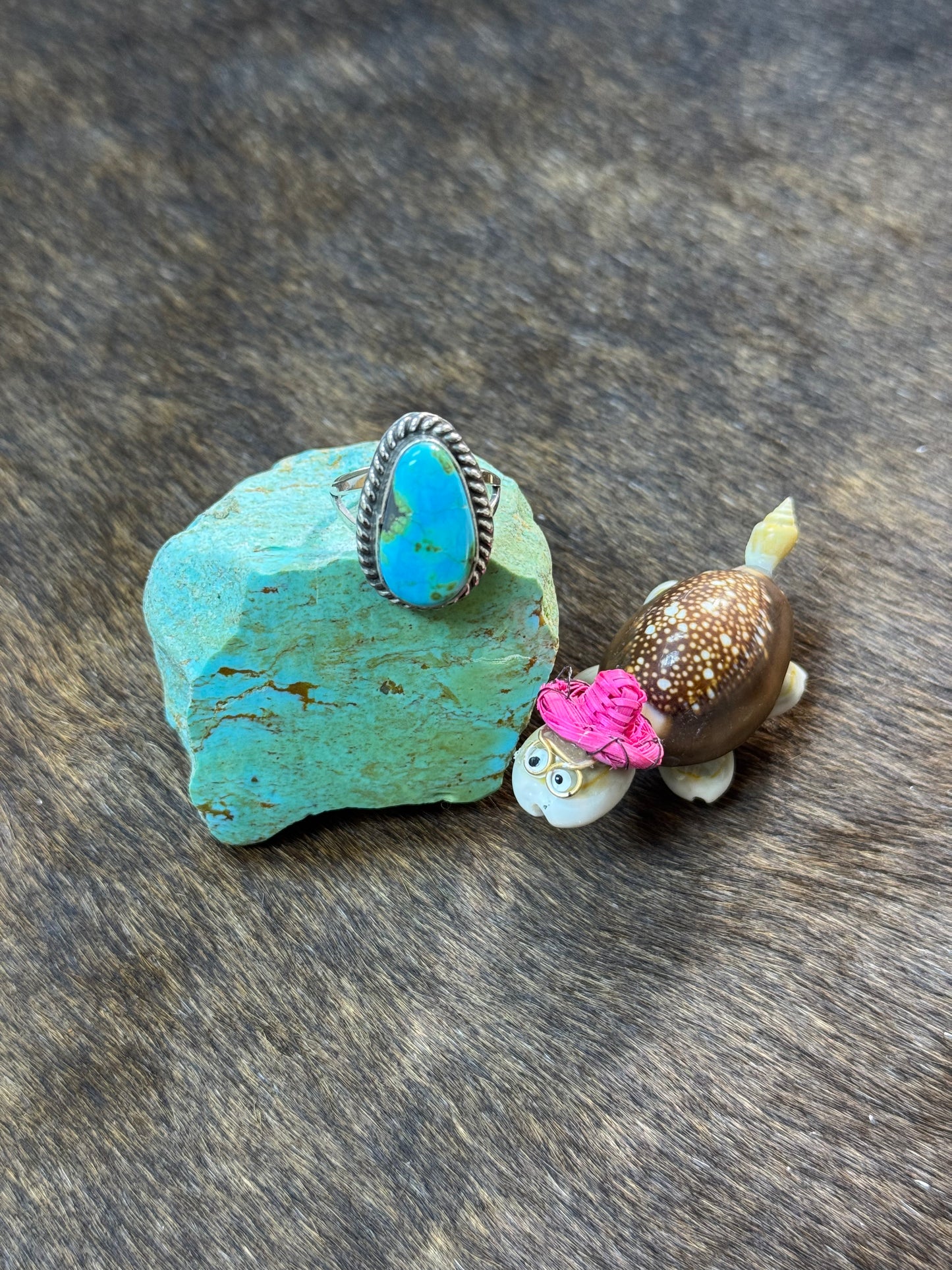 Size 7.5" Kingman Turquoise Rings