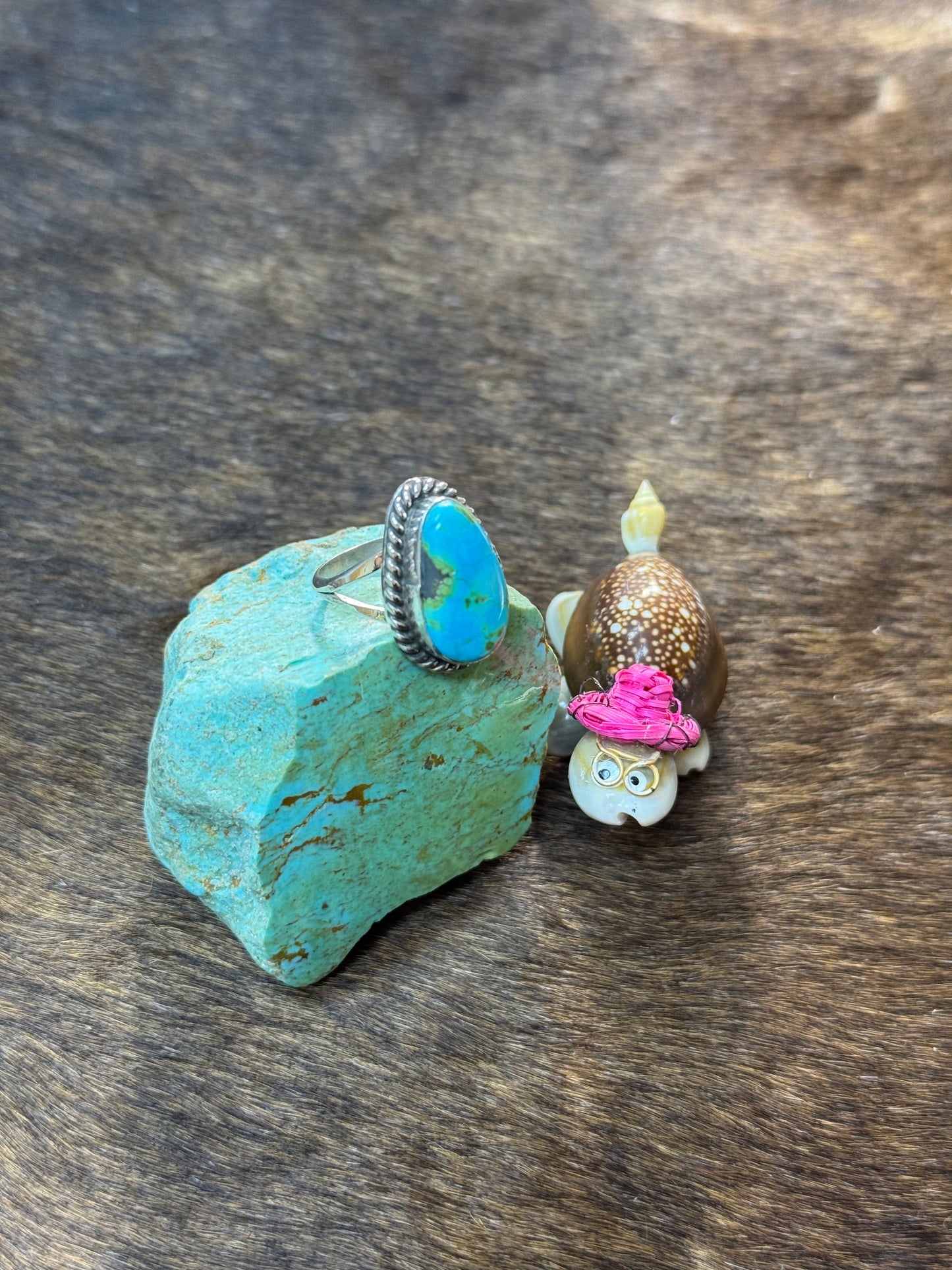 Size 7.5" Kingman Turquoise Rings