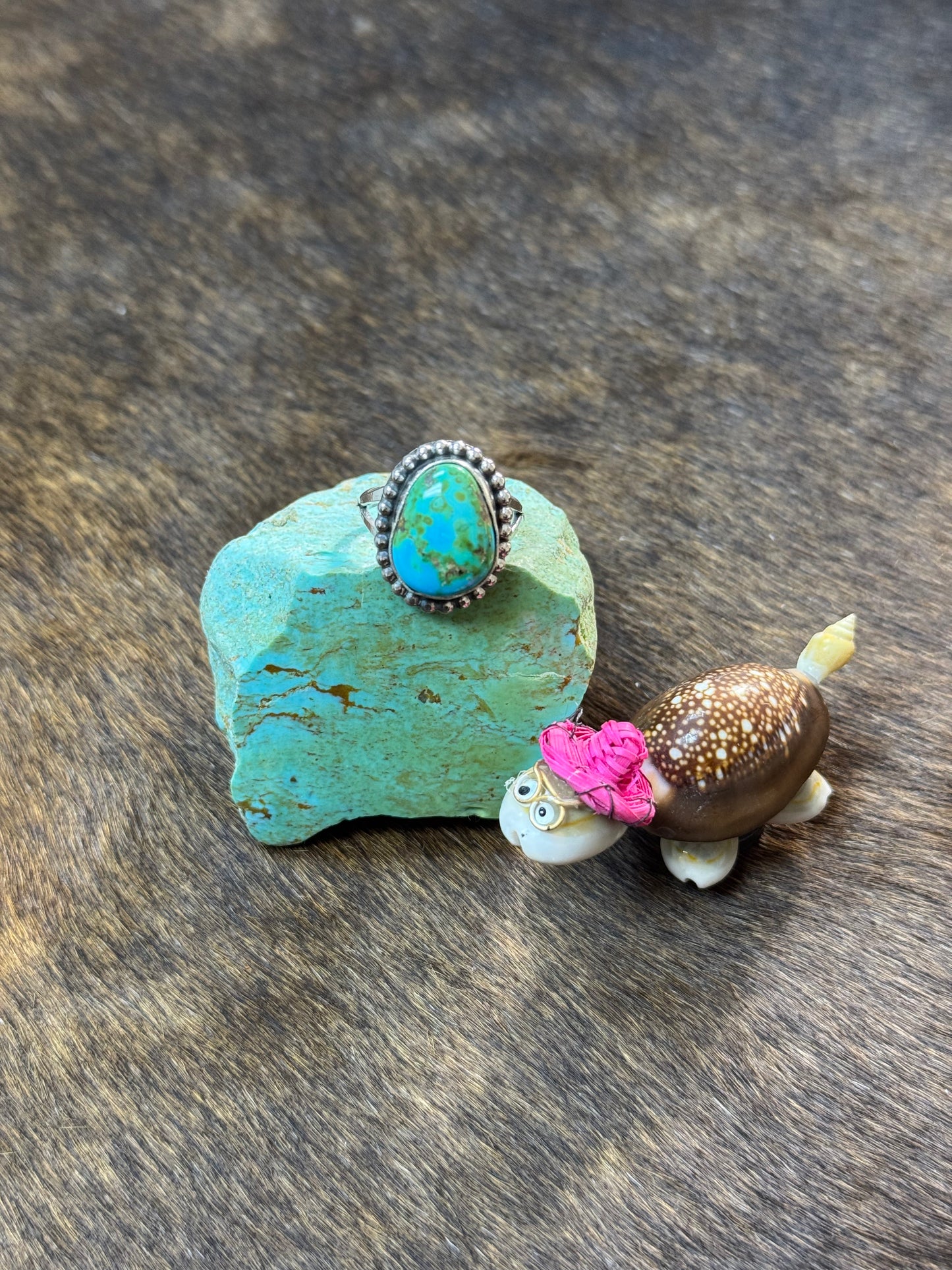Size 8 Kingman Turquoise Rings