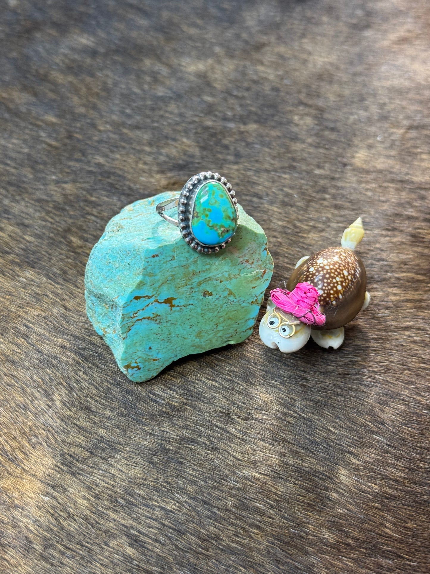 Size 8 Kingman Turquoise Rings