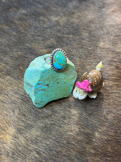 Size 8 Kingman Turquoise Rings