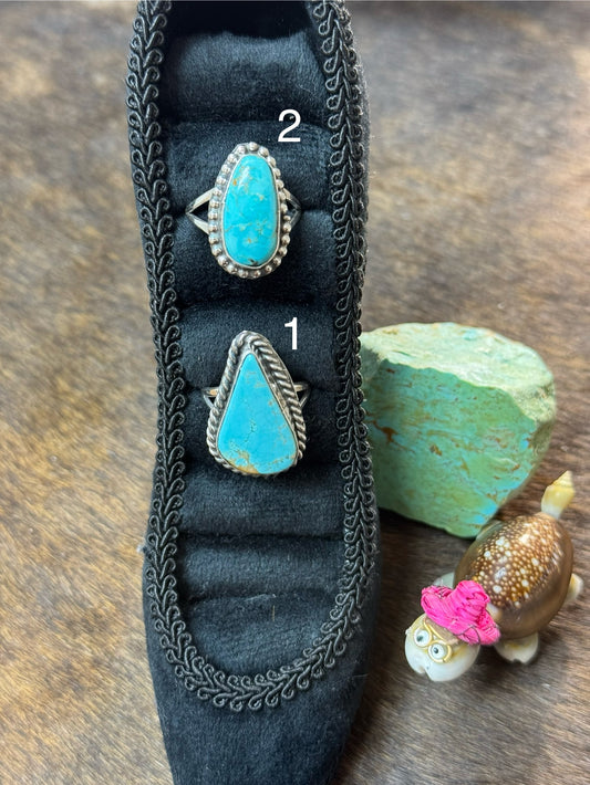 Size 8.5 Kingman Turquoise Rings