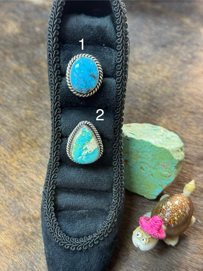 Size 6.5 Kingman Turquoise Rings