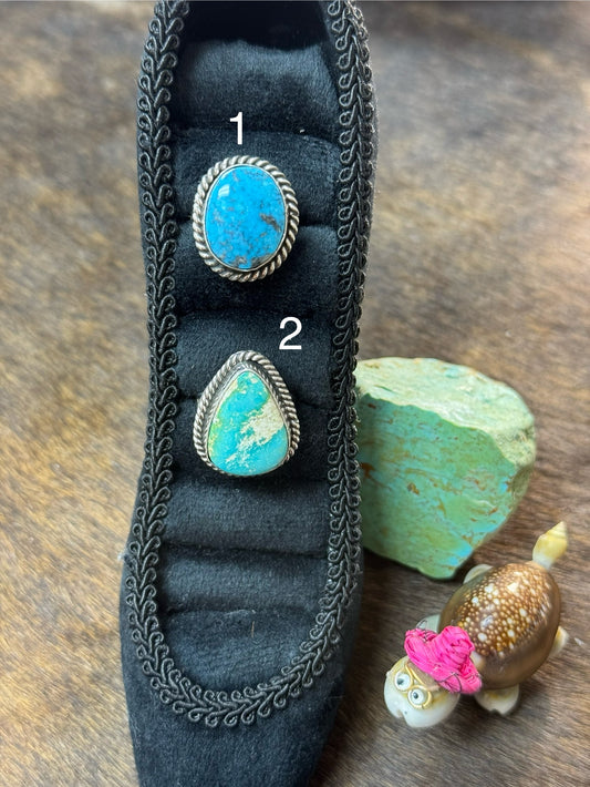 Size 6.5 Kingman Turquoise Rings