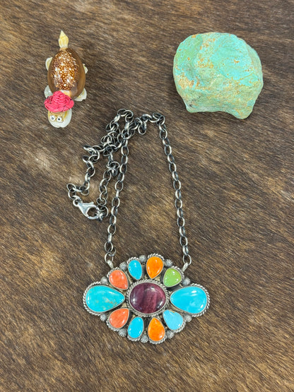 Multi Color Cluster Fixed Pendant