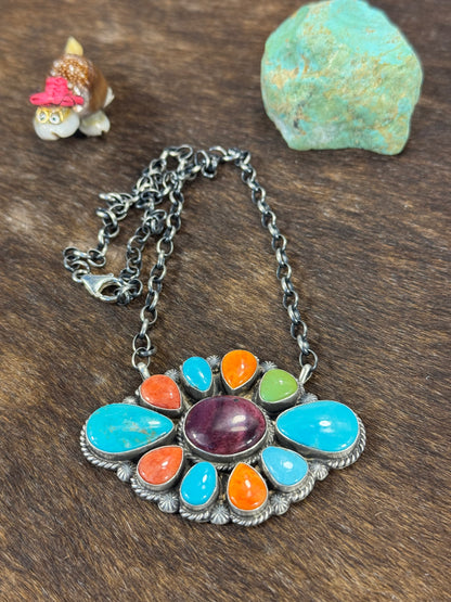Multi Color Cluster Fixed Pendant